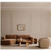 Image 4 : BNIB - Moe's - Madrid Left Facing Sectional Sofa in Heritage Pink Chenille Fabric - MSRP $4,349.00 -