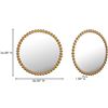 Image 3 : BNIB - Moe's - Whitby Mirror - Aged Brass - MSRP $989.00 - Item # QK-1029-43 - 36" W x 1" D x 36" H