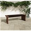 Image 2 : BNIB - Moe's - Merritt Outdoor Bench - Dark Brown - MSRP $1,499 - Item # TA-1000-03 - 60" W - 21" D 