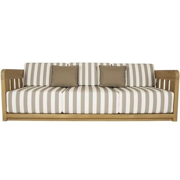 BNIB - Moe's - Adelaide Outdoor Sofa - Brown Stripe - MSRP $8,849 - Item # TA-1001-21 - 90" W - 34" 