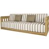 Image 2 : BNIB - Moe's - Adelaide Outdoor Sofa - Brown Stripe - MSRP $8,849 - Item # TA-1001-21 - 90" W - 34" 