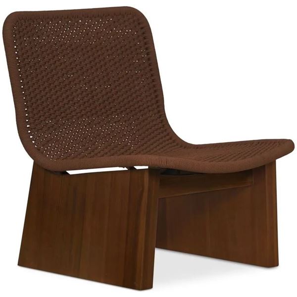BNIB - Moe's Savanna Outdoor Accent Chair - Brown - MSRP $2649 - TA-1015-03 - 27"W x 30"D x 31"H