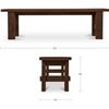 Image 4 : BNIB - Moe's Esmond Outdoor Dining Bench - Brown - MSRP $839 - TA-1007-03-0 - 64"W x 16"D x 18"H