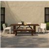 Image 2 : BNIB - Moe's Esmond Outdoor Dining Bench - Brown - MSRP $839 - TA-1007-03-0 - 64"W x 16"D x 18"H