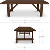 Image 3 : BNIB - Moe's Esmond Outdoor Dining Table - Brown - Msrp $4299 - TA-1008-03-0 - 98"W x 42"D x 30"H