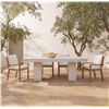 Image 2 : BNIB - Moe's Mateo Outdoor Dining Chair - White - Msrp $1099 - TA-1012-18 - 23.27"W x 25.47"D x 34.2