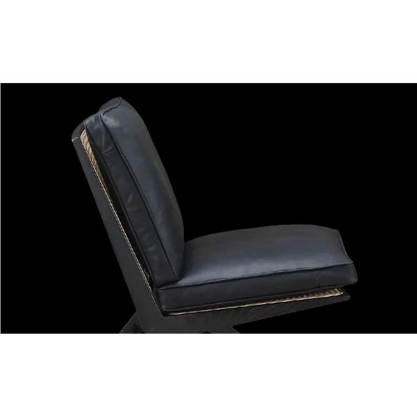 New - Sundays - Endless Summer Lounge Chair Leather Cushions Coal - MSRP $1,440 - CHA-EW-011-002 -