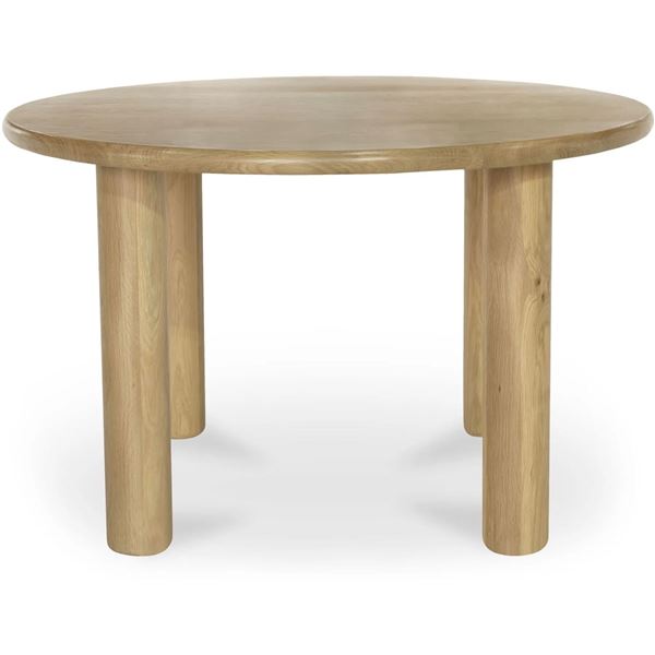 BNIB - Moe's - Milo Round Dining Table in Oak - MSRP $2,599.00 - FC-1003-24 - 48.0” W X 48.