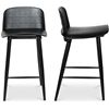 Image 2 : BNIB - Moe's - Looey Counter Stool - Set of 2 - Black - MSRP $289.00 - Item # QX-1008-02 - 18" W x 2