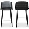 Image 3 : BNIB - Moe's - Looey Counter Stool - Set of 2 - Black - MSRP $289.00 - Item # QX-1008-02 - 18" W x 2