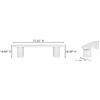 Image 3 : BNIB - Moes - Eris Outdoor Dining Bench - White - MSRP $1,549 - JK-1012-18-0 - 75" W x 15" D x 18" H