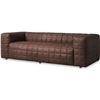 Image 2 : NEW - Moes - Callan Sofa Grid Stitched Dark Brown Aniline Leather - MSRP $9,085 - HO-1001-20 - 100"