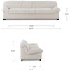 Image 4 : BNIB - Moe's - Halston Sofa in Flecked Oat - MSRP $3,849.00 - AZ-1005-05 - 86.6” W X 39.3[x