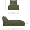 Image 3 : BNIB - Moe's - Lirio Outdoor Chaise in Green - MSRP $2,399.00 - AZ-1003-16 - 39"W x 78"D x 31.5"H