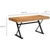 Image 4 : BNIB - Moe's - Profecto Desk in Natural Oak - MSRP $2,099.00 - BC-1107-24 - 63.0” W X 26.0[