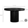 Image 3 : BNIB - Moe's - Cassius Black Concrete Round Outdoor Pedestal Dining Table - MSRP $1,849 - BQ-1057-02