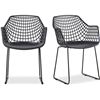 Image 2 : BNIB - Moe's - Honolulu Chair - Black - Set of 2 - MSRP $339 - Item # QX-1007-02 - 22" W - 22" D - 3