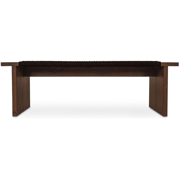 BNIB - Moe's - Merritt Outdoor Bench - Dark Brown - MSRP $1,499 - Item # TA-1000-03 - 60" W - 21" D 
