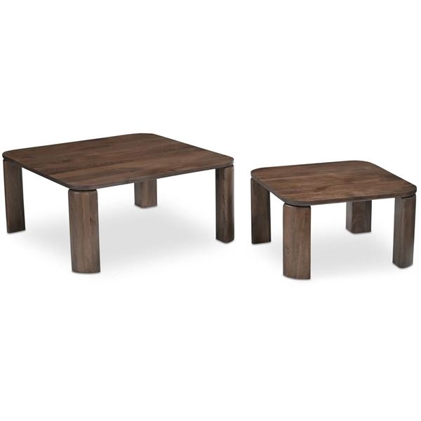 BNIB - Moes - Bailey Nesting Coffee Table Deep Brown - MSRP $1,399 - JD-1094-20 - 35" W x 35" D x 16