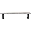 Image 1 : BNIB - Moe's Bent Bench Small - Weathered Grey - Msrp $1599 - VE-1002-29-0 - 92"W x 15"D x 18"H