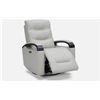 Image 1 : New - Laisha Leather Swivel Glider Power Recliner Chair, Light Grey Colour