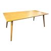 Image 1 : Article - Brown Wooden Dining Table, H29" x W71" x D37" - some minor wear on the Bottom