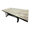 Image 2 : Large Contemporary Dining Table with Marble Top - 30.5"H  x 102"W x 47"D
