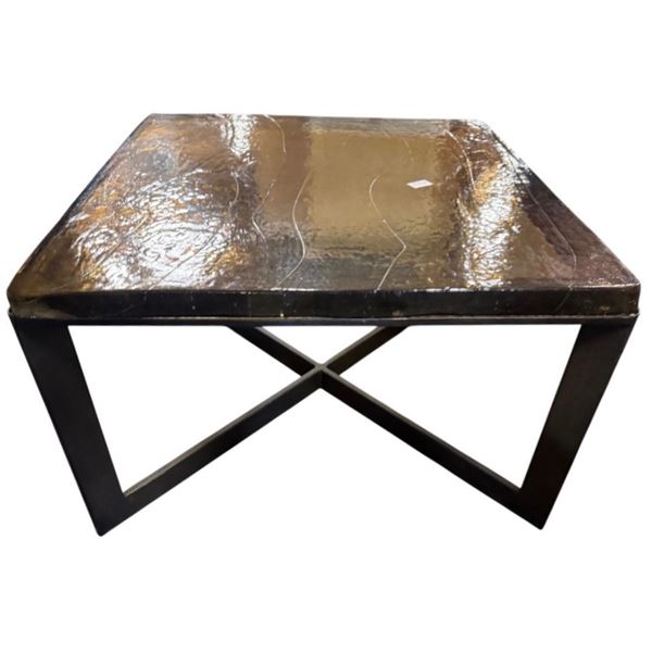 Glass Top Coffee Table (25x25x16)
