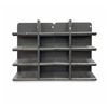 Image 1 : Set of 2 - Contemporary Dark Grey Wood Open Shelf Bookcase Retail Display w/ LED Lights in Shelves -