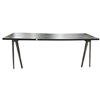 Image 2 : Group Lot - Includes: Dark Wood Dining Table (79x23.5x29), 2 Garbage bins, 2 Touren Rims, Glasses an