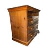 Image 2 : Rustic Solid Pine 3-Drawer Dresser Chest with Open Media Shelf - approx. 40 x 23 x 35 1/2in