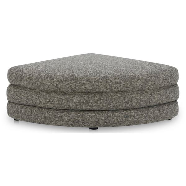 BNIB - Moe's - Lowtide Modular Curved Ottoman Stone Tweed - MSRP $999.00 - KQ-1033-37 - 39.37"W x 39