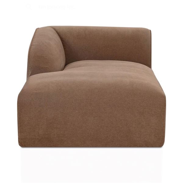 BNIB - Moe's - Isla Modular Mocha Left Arm Facing Chaise - MSRP $2,749.00 - Item # OA-1083-03 - 44" 