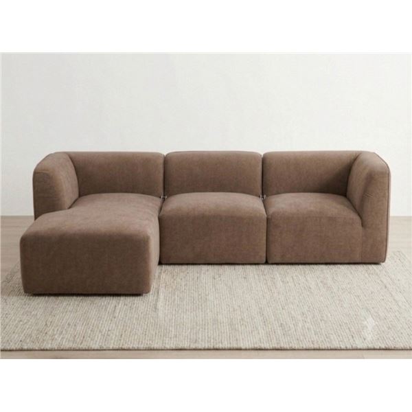 BNIB - Moe's - 3pc Isla Beige Modular Set - Includes Left Arm Facing Chaise, Slipper Chair, Corner C