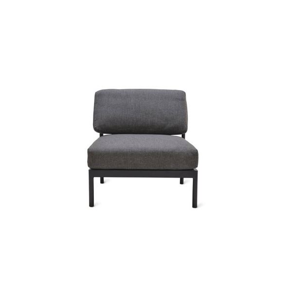 BNIB - Moe's - Resort Life Modular Armless Chair Ocean Grey/Charcoal Grey - MSRP $1,289 - OUT-XH-006