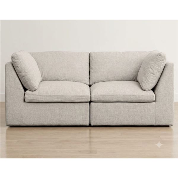 BNIB - Moe's - 2pc Miles Speckled Light Grey Outdoor Modular Set - Includes 2 Corner Chairs (2x MO-1