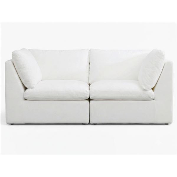 BNIB - Moe's - 2pc Miles White Outdoor Modular Set - Includes 2 Corner Chairs (2x MO-1015-18) - MSRP