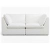 Image 1 : BNIB - Moe's - 2pc Miles White Outdoor Modular Set - Includes 2 Corner Chairs (2x MO-1015-18) - MSRP