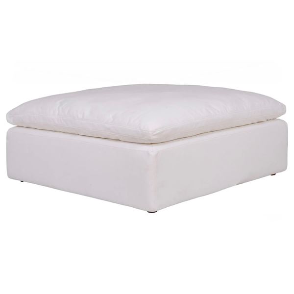 BNIB - Moes Clay Ottoman - White - MSRP $1499 - YJ-1002-05 - 44.5"W x 44.5"D x 19.5"H