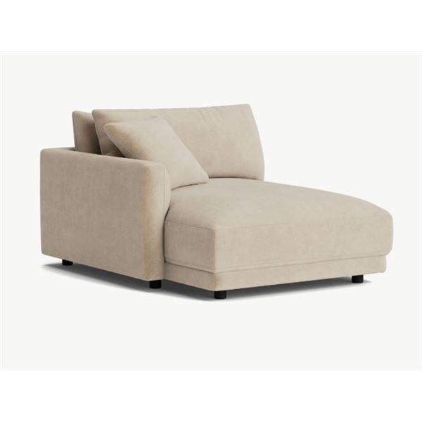 BNIB - Sundays - Soft Spot Left Arm Chaise Modular - SCL-YJ-002-040 - Cashew - MSRP $1,750 - 46" W -