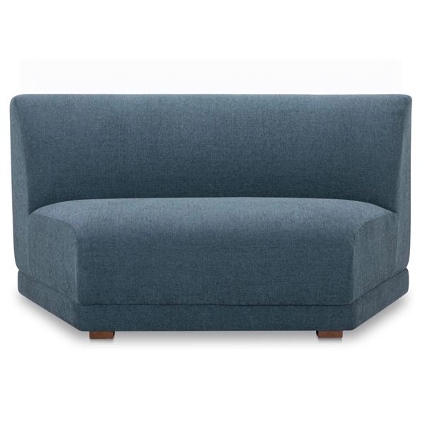 BNIB - Moe's - Fraser Modular Wedge Slipper Chair Deep Blue - MSRP $2,449.00 - FO-1035-19 - 62.5" W 