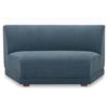 Image 1 : BNIB - Moe's - Fraser Modular Wedge Slipper Chair Deep Blue - MSRP $2,449.00 - FO-1035-19 - 62.5" W 