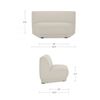 Image 3 : BNIB - Moe's - Fraser Modular Wedge Slipper Chair Off White - MSRP $2,449.00 - FO-1035-05 - 62.5" W 