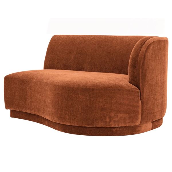 BNIB - Moes - Yoon Modular Right Facing 2-Seat Chaise - Fired Rust - MSRP $2,999 - JM-1016-06 - 59.5