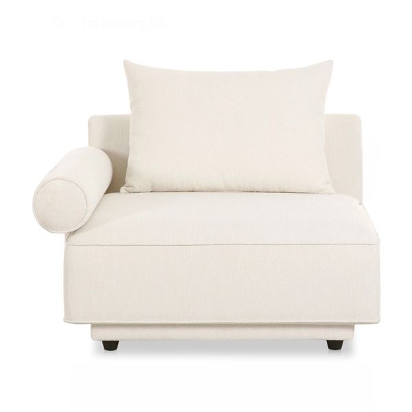 BNIB - Moes - Rosello Modular - Left Arm Chair - White - MSRP $1,299 - OA-1008-18 - 41.25" W x 37.75