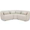 Image 1 : BNIB - Moe's - 3pc Amelia Modular Warm White Loveseat - Includes Corner Chair, Right Arm & Left Arm 