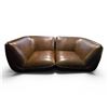 Image 3 : BNIB - Moe's - 2pc Zeppelin Modular Leather Set - Toasted Hickory - MSRP $6,198 - Includes 2 Corner 