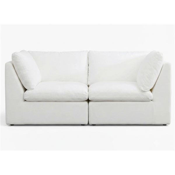 BNIB - Moe's - 2pc Miles White Outdoor Modular Set - Includes 2 Corner Chairs (2x MO-1015-18) - MSRP