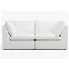 Image 1 : BNIB - Moe's - 2pc Miles White Outdoor Modular Set - Includes 2 Corner Chairs (2x MO-1015-18) - MSRP