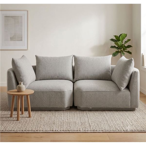 BNIB - Moe's - 2pc Rosello Modular Set - Light Grey - Includes 2 Corner Chairs (2x OA-1011-29) - MSR